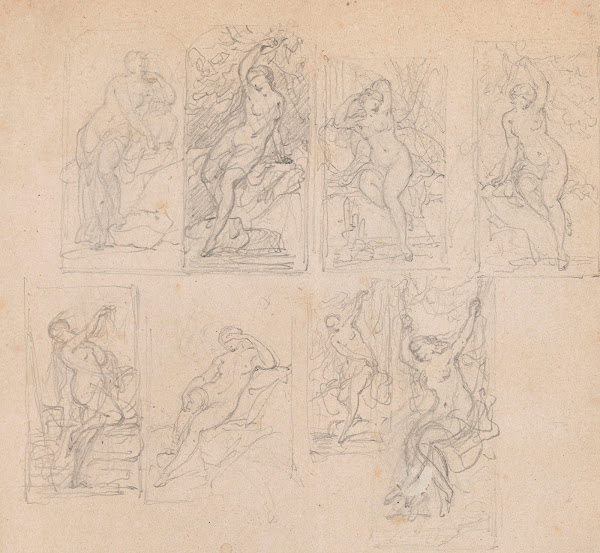 Eight Studies of Nude Woman