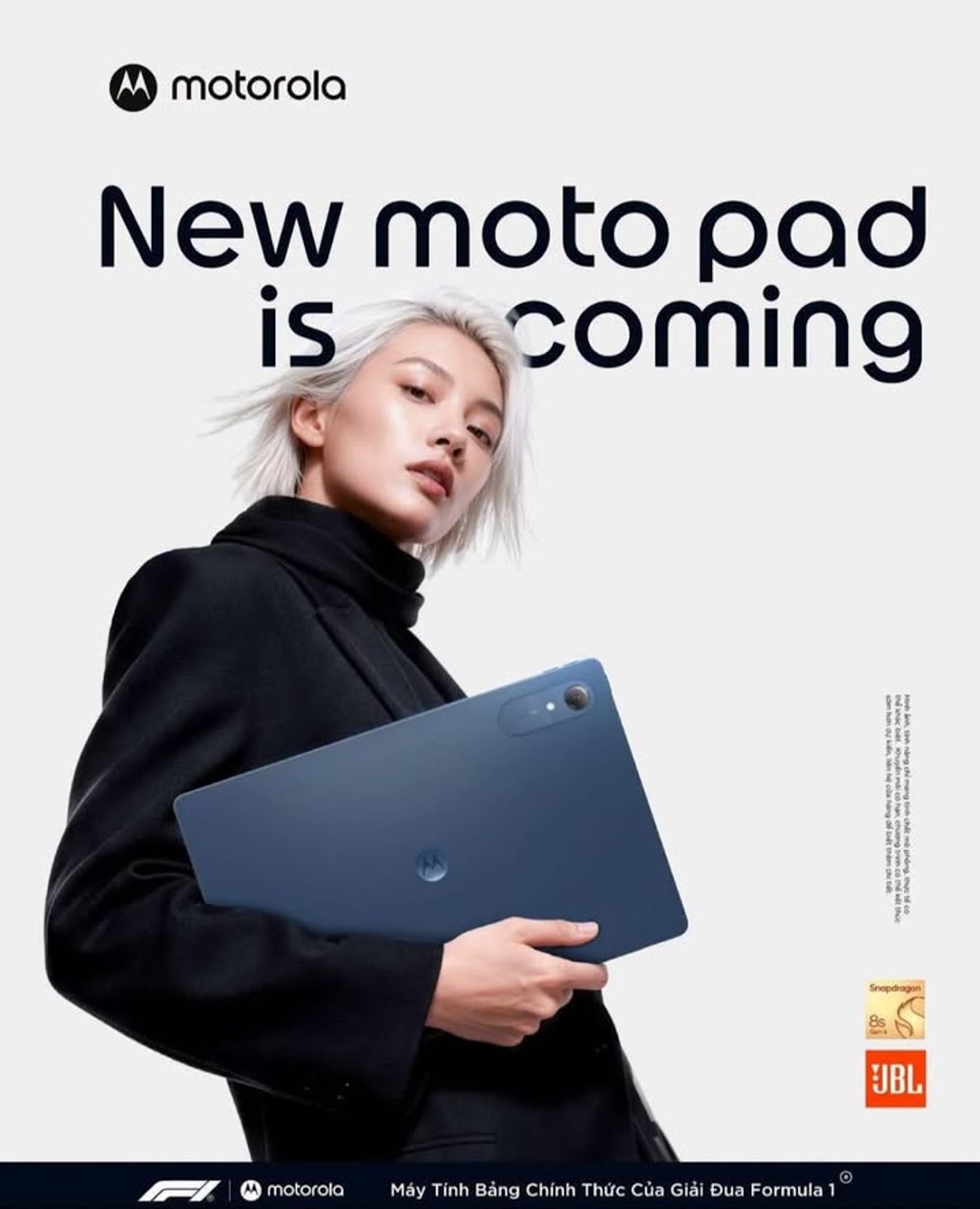 Motorola Moto Pad 70 Pro gây chú ý với Snapdragon 8s Gen 4, màn hình 3.5K 144Hz và 4 loa JBL