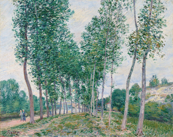 Lallée des peupliers au bord du Loing 1892