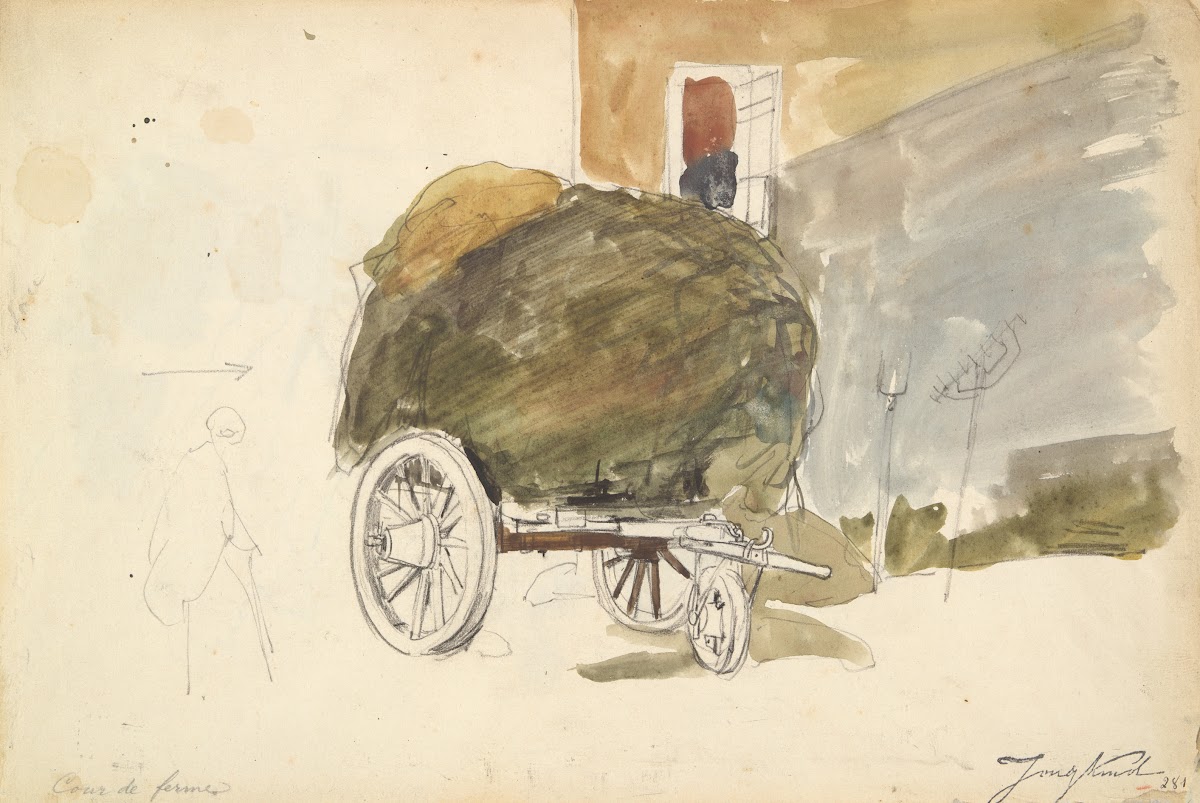 Haywagon in a Farmyard 1865