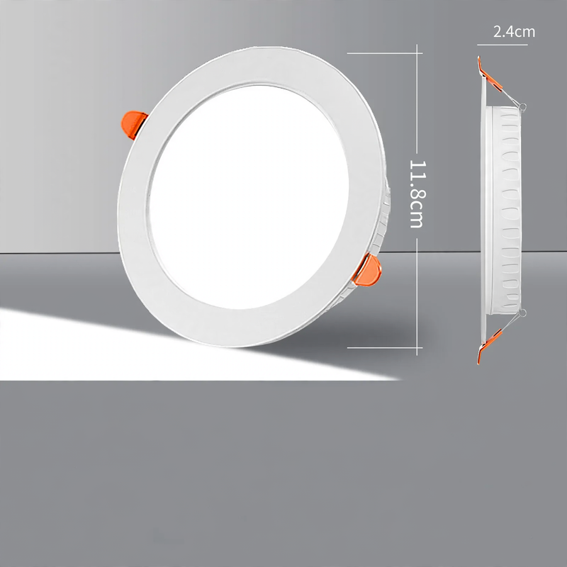 LED-Einbauleuchte, ultraflach, rund