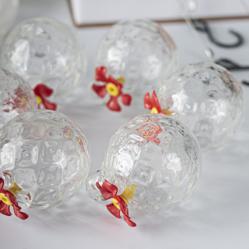 Transparent Glass Ball Bird Bath for Hanging