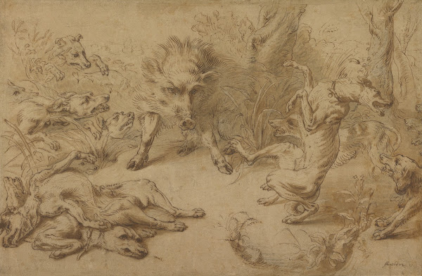 A Wild Boar at Bay 16201630