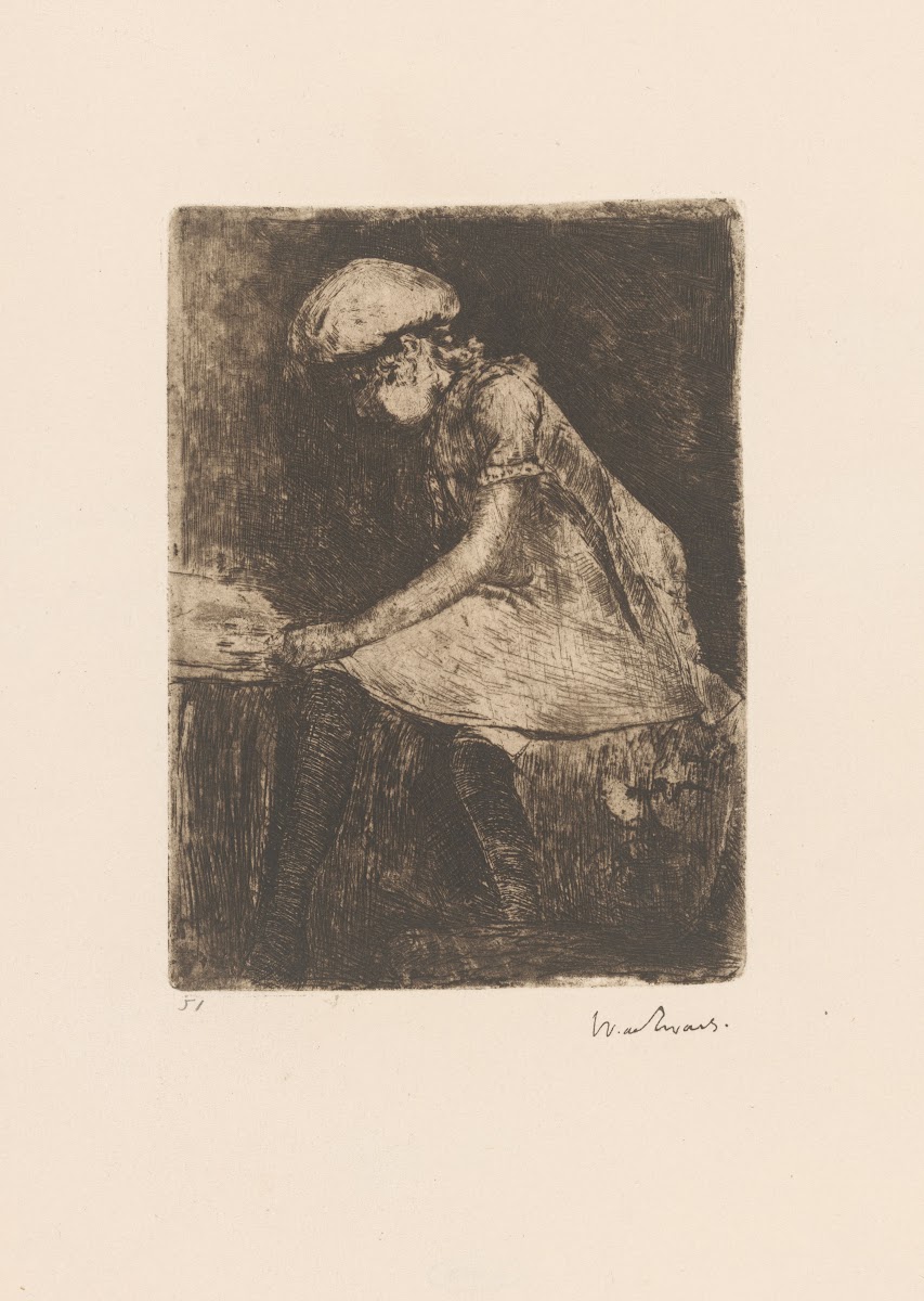 Lezend meisje en profil 1886