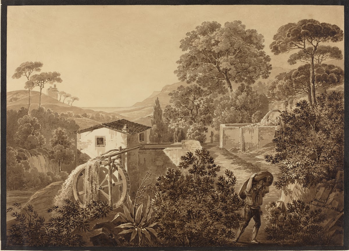 Italian Landscape with a Watermill 1834