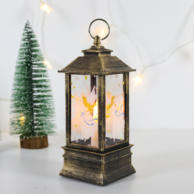 Decorative LED lantern with Christmas motif