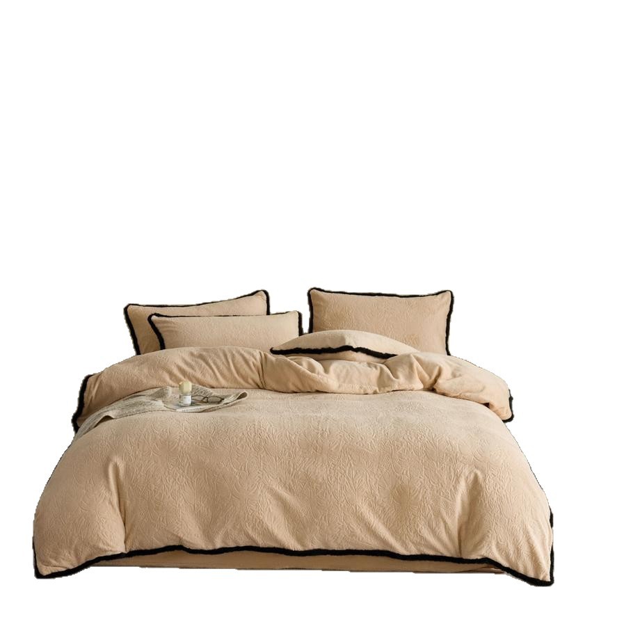 Fleece Bedding, 4-piece, Flower Pattern, Winter