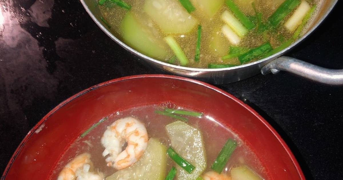 Canh bầu nấu tôm