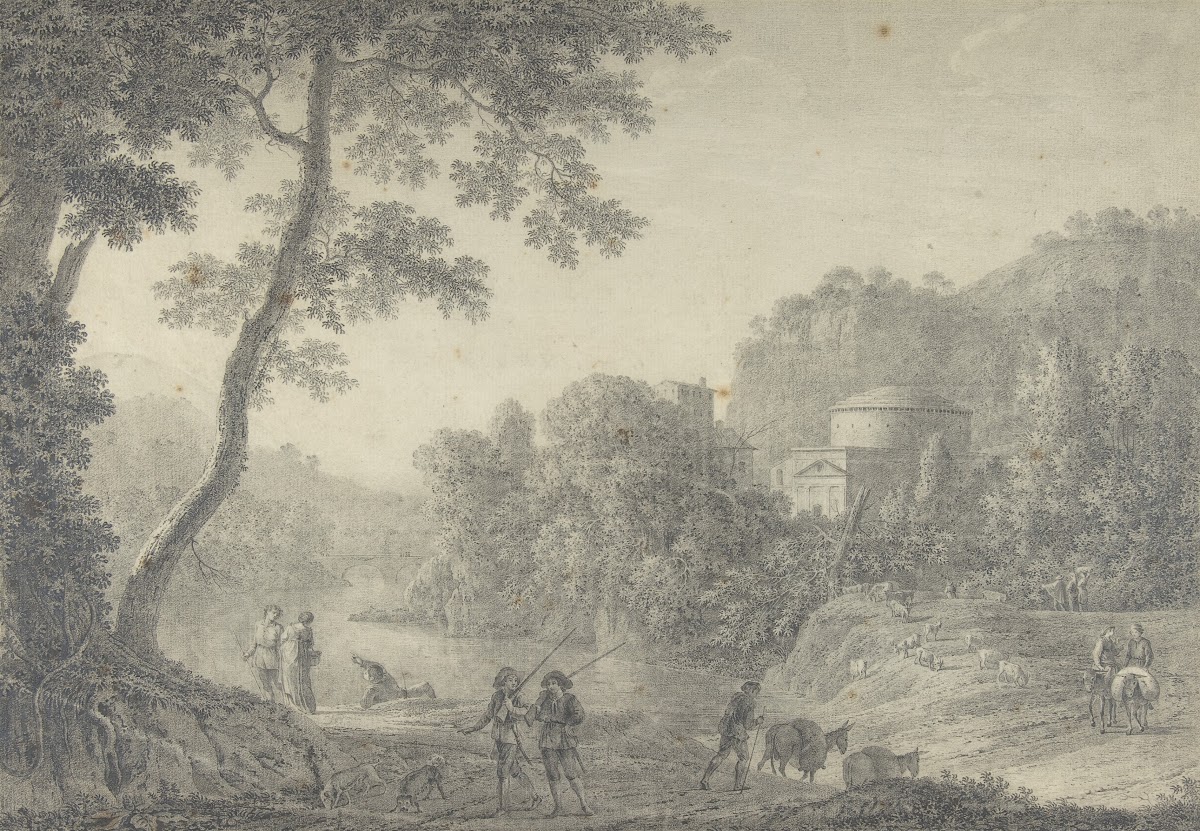 Classical Landscape with Hunters in the Foreground 17551821