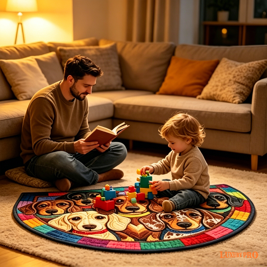 Diamond Quilted Half Round Doormat