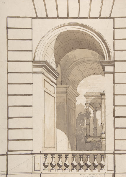Design for Stable Arches Hôtel Candamo ca 1873