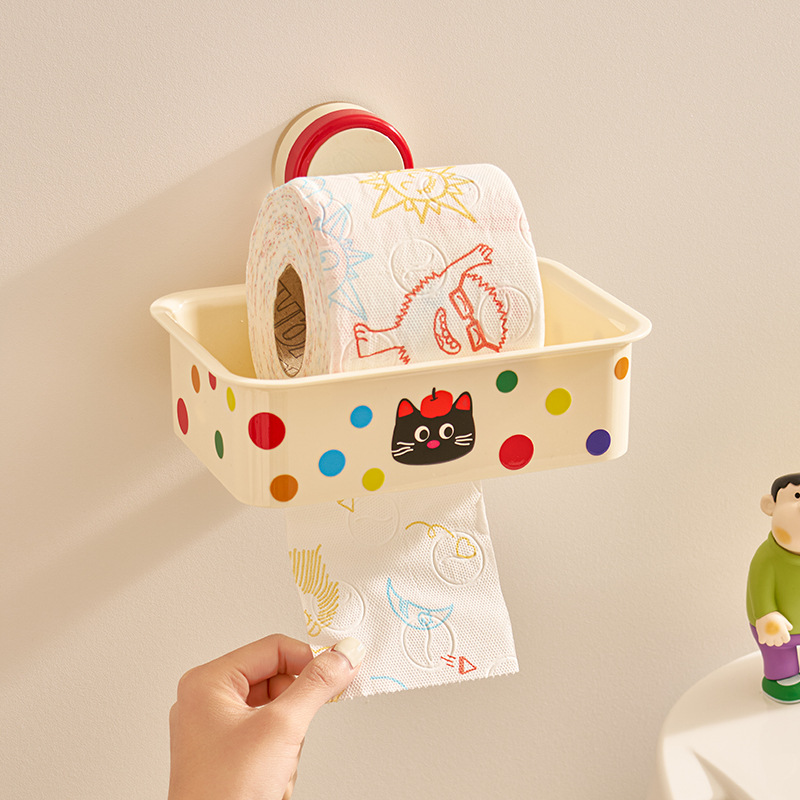 Badezimmer-Papierbox mit Saugnapf, Kunststoff, YM.6903-YM.6904