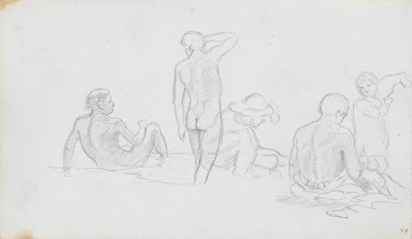 Badende menn og gutter 1867