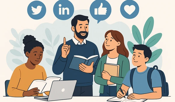 Ilustración sobre redes sociales