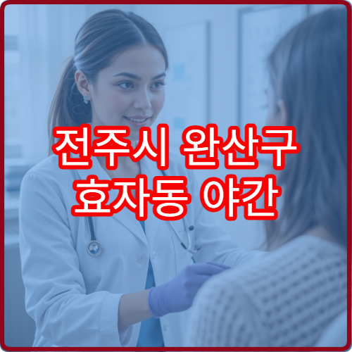 전주시 완산구 효자동 야간 내과 진료 가능한 병원 운영 시간 및 위치 안내