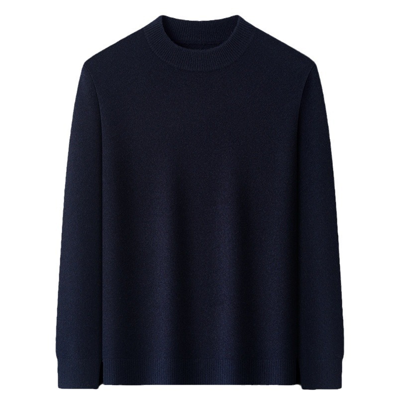 Men's Cashmere Sweater with Stand-Up Collar, 400g