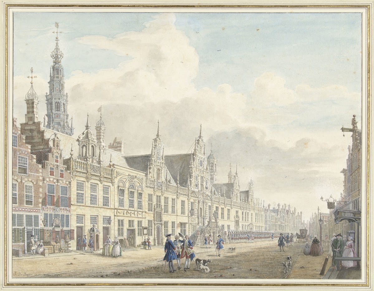 Het stadhuis van Leiden 1751