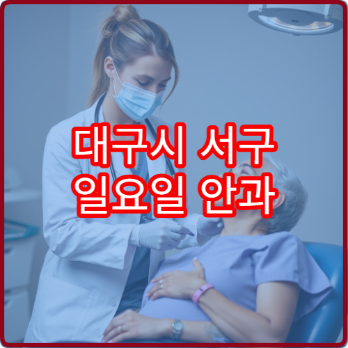 대구시 서구 일요일 안과 진료 운영 병원을 찾는 분들이 참고할 자료