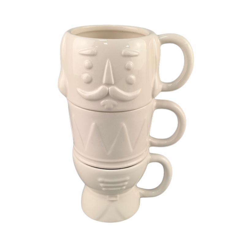 Keramik-Tasse mit Nussknacker-Motiv, 420 ml