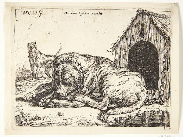 Hund i lænke 1654