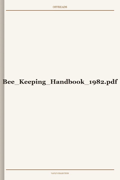 Bee Keeping Handbook 1982