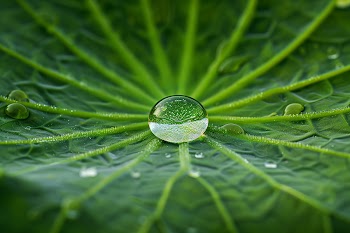 Water Droplets On Leaf Wallpaper
