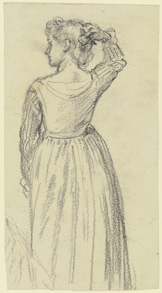 Figure with arms raised