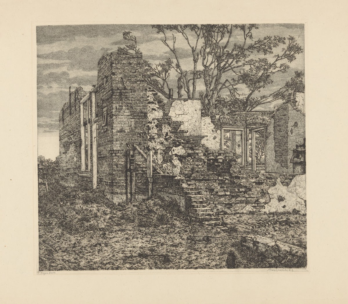 Ruïne van een huis 1911   1942