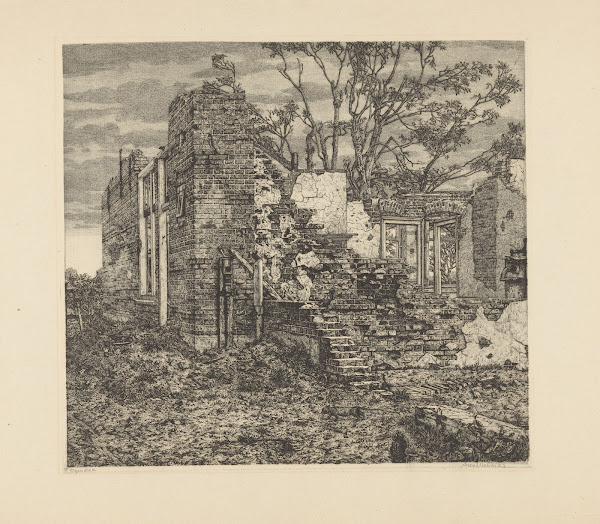 Ruïne van een huis 1911   1942