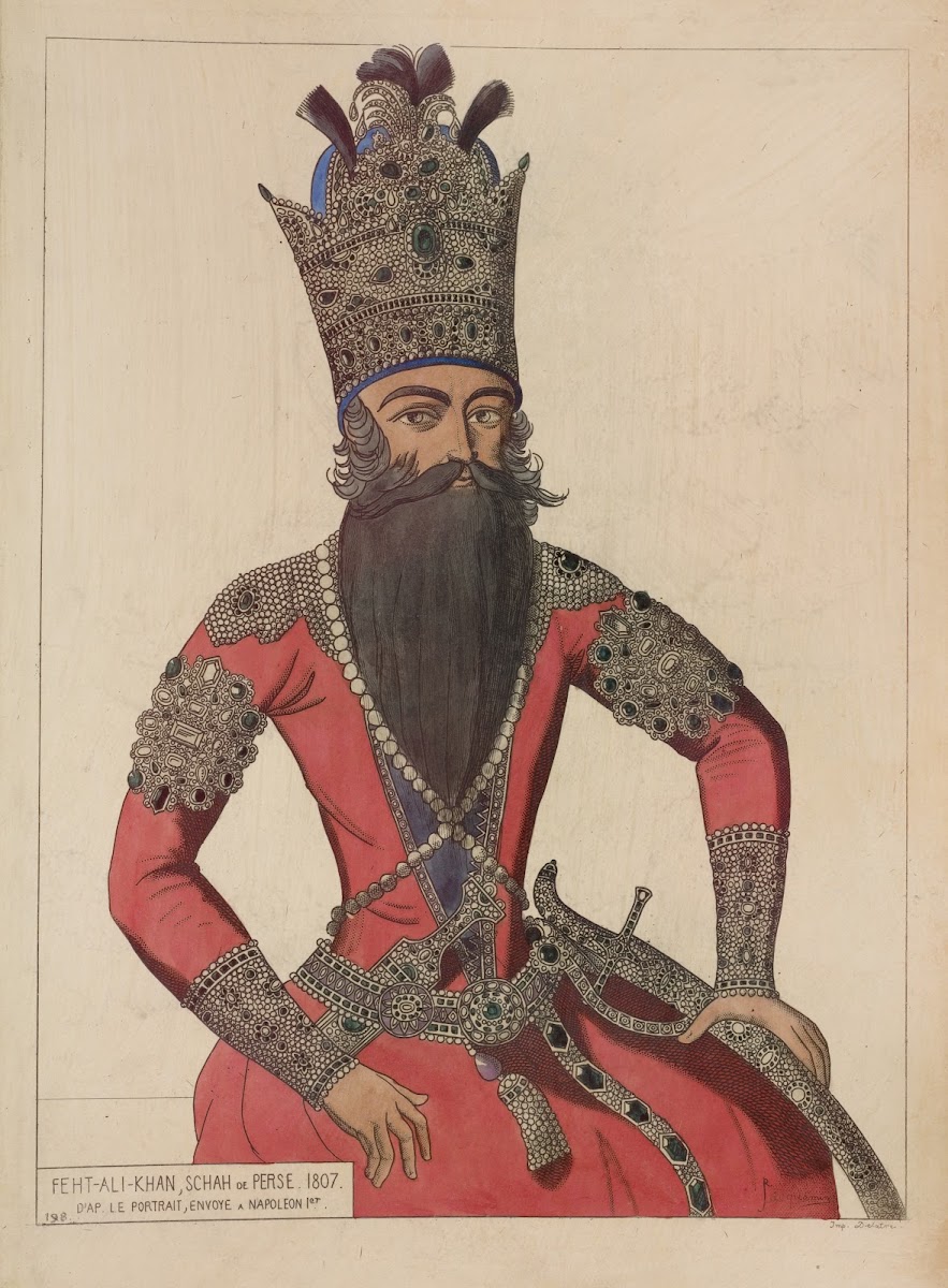 Feht Ali Khan Schah de Perse 1807 Daprès le portrait envoye a Napoleon 1er 1869
