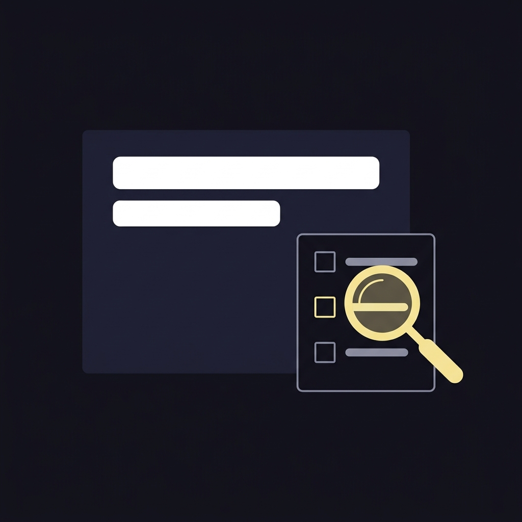 Minimal vector illustration of a news website interface with checklist and magnifying glass indicating verification steps american idol odds