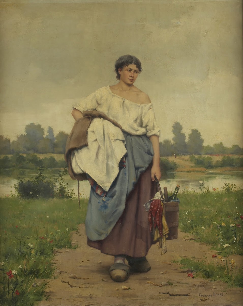 Girl Carrying Bucket