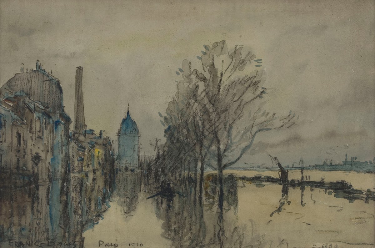 Vue de la Seine pendant les inondations 1910
