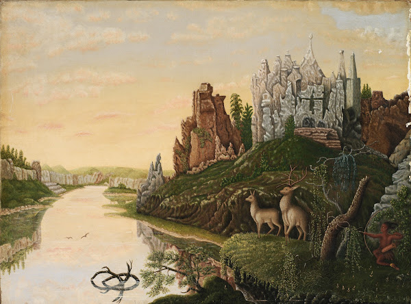 Landscape with Castles and Deer 1875