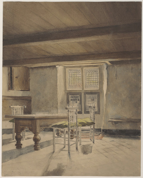 Interieur van een kamer in de Kerk te Edam