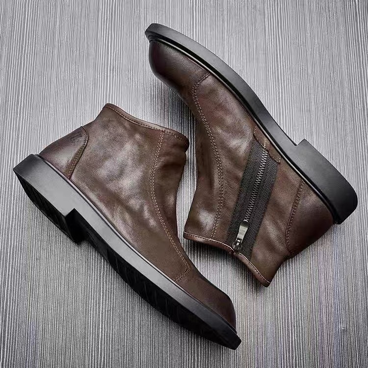 Men's Martin Boots, Genuine Leather, Breathable