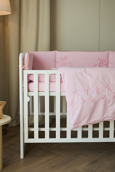 Bedding set for a baby crib 6 el Twins Belle pink