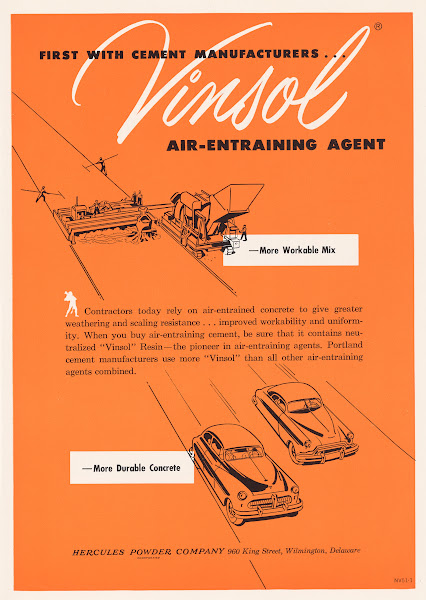 First with Cement ManufacturersVinsol Air Entraining Agent 1951