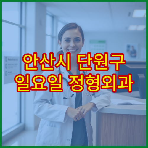 안산시 단원구 일요일 정형외과 진료 병원 허리통증·관절염 상담 가능