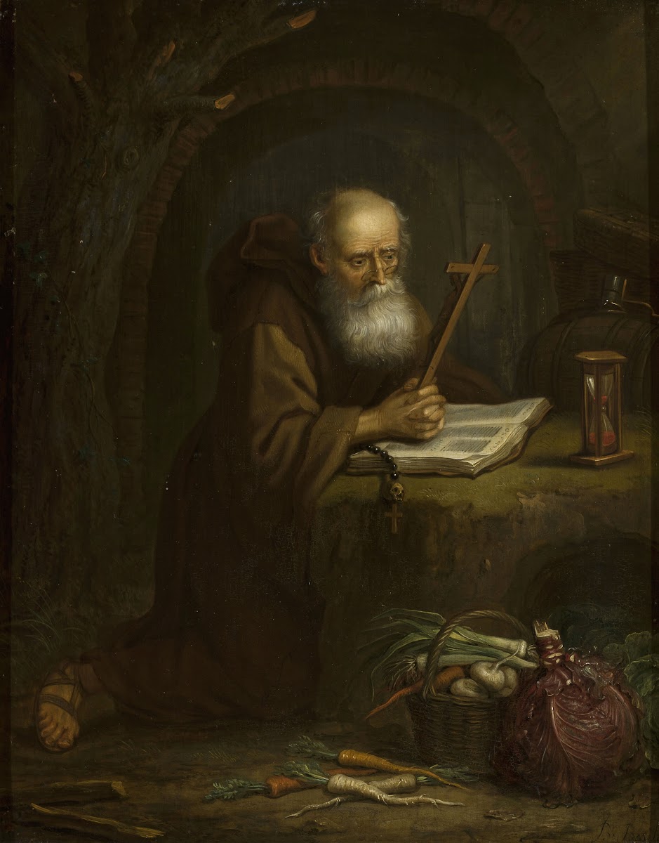 Hermit praying