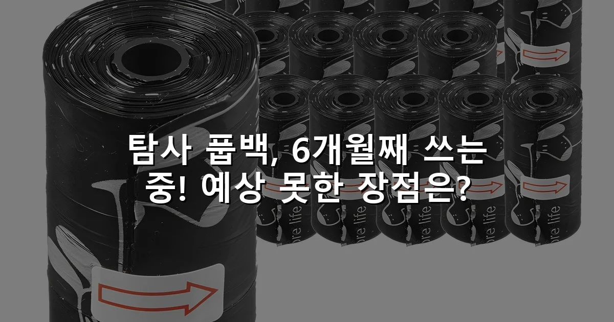 탐사 풉백, 6개월째 쓰는 중! 예상 못한 장점은?