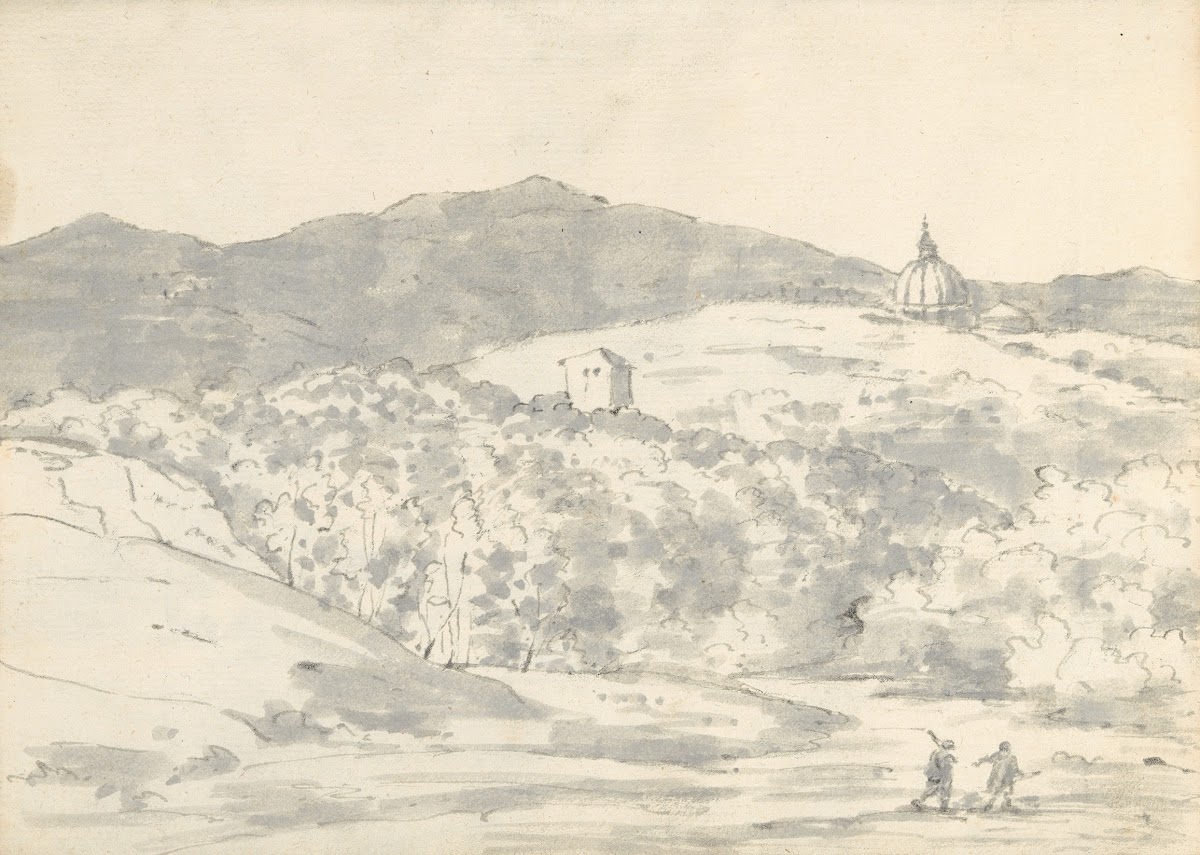 Landscape with a Towered Building and Domed Church 177475