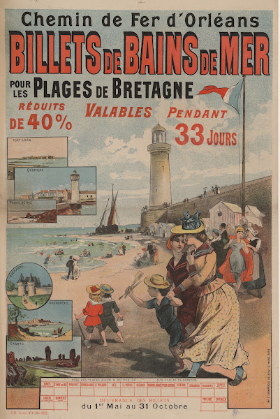 Chemin de fer dOrléans Billets de Bains de Mer pour les plages de Bretagne Port
