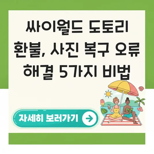 싸이월드 도토리 환불, 사진 복구 및 로그인 오류 해결 방법 대표 이미지