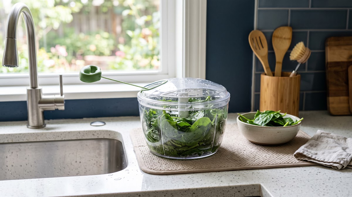 Best Salad Spinners for Washing Leafy Greens (2026) - BEST COMPACT — IN CONTEXT