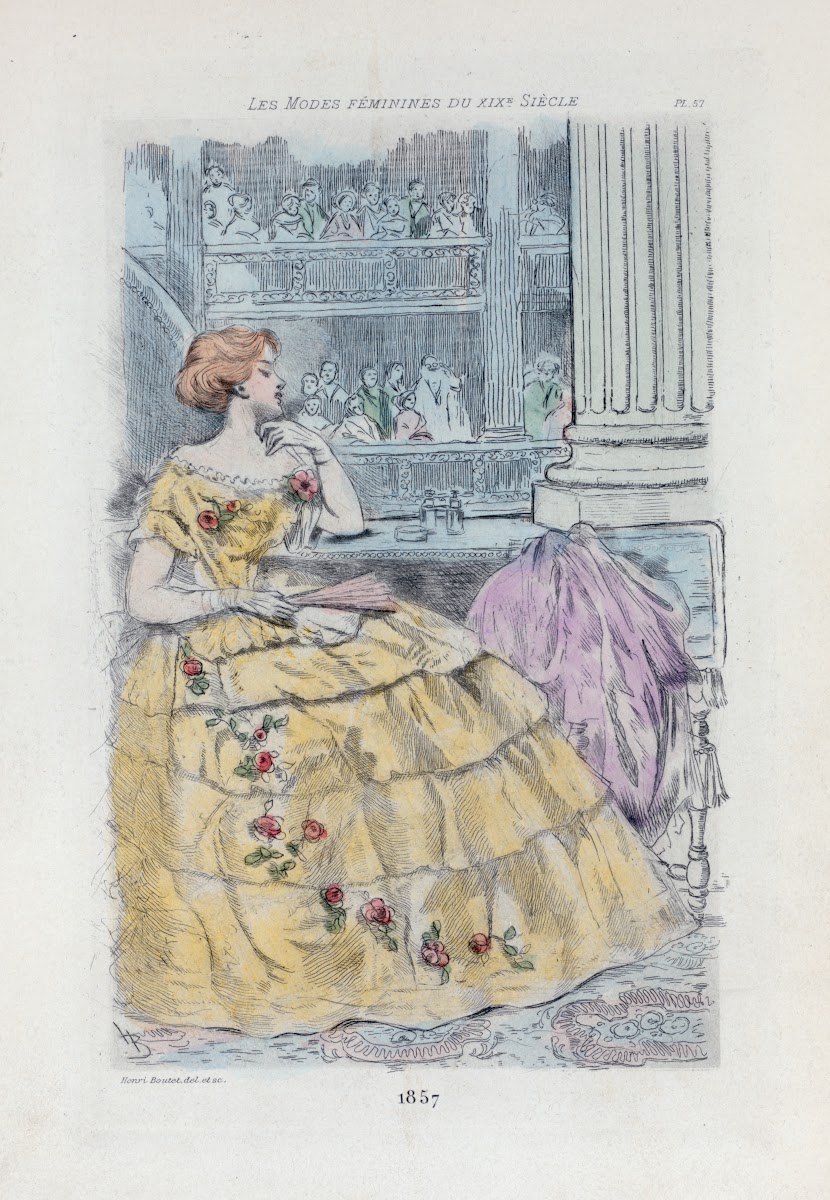 1857 Womens fashion in nineteenth century Paris 1902