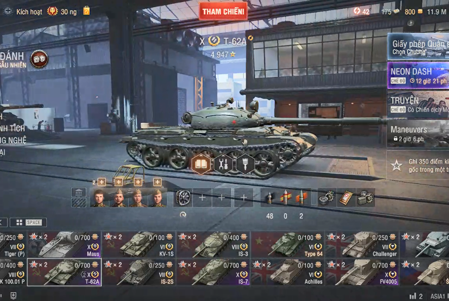 Acc World of Tanks PC sẵn 11.9 triệu bạc, gồm 4 tank X Maus,...