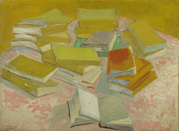 Piles of French novels 1887