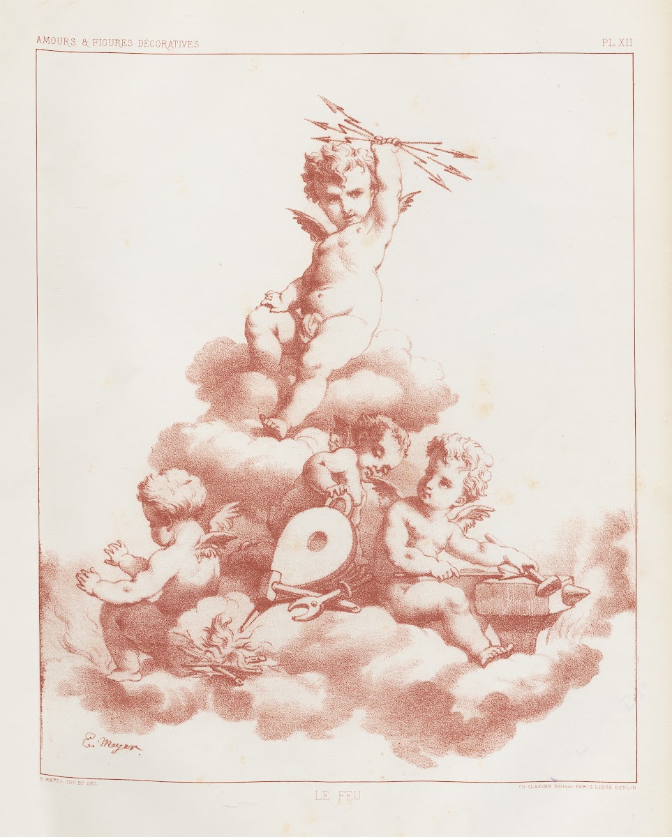 Amours et figures décoratives arts industriels Pl13 1890