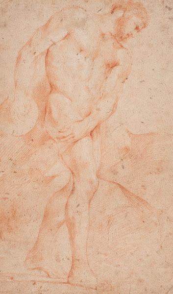 Mandlig modelstudie stående 1671  1738